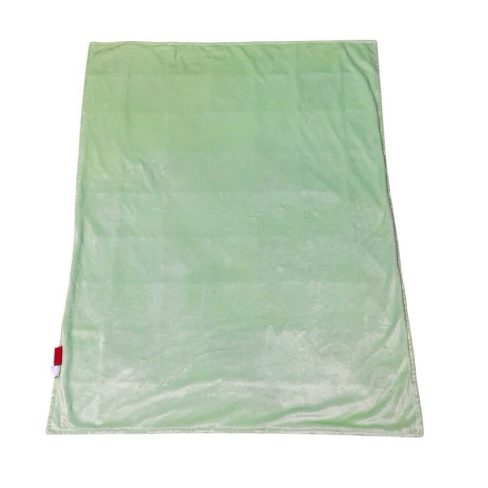 Limited Edition Amy Coe Green Elephant Minky Patchwork Baby Blanket 30x40 - Picture 3 of 9